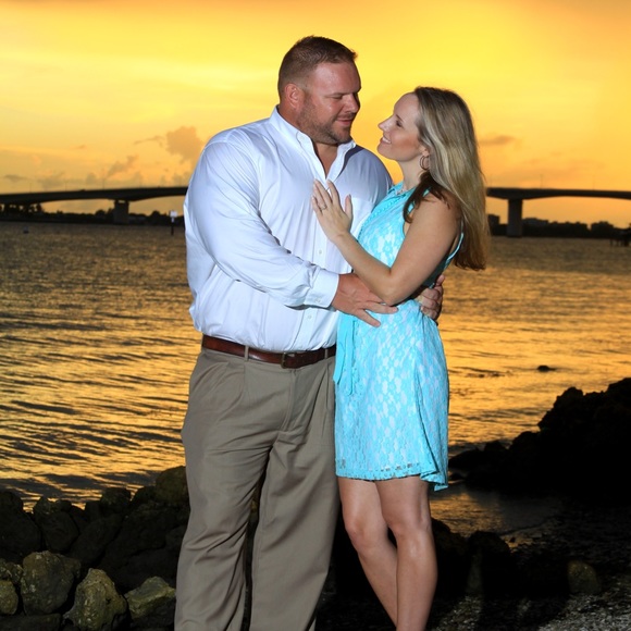 Button-down Aqua Lace Kensie Dress - Small - Picture 6 of 6